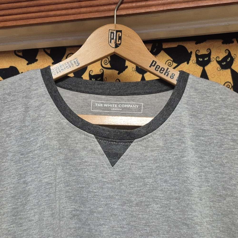 The White Company London Gray Ringer T-Shirt